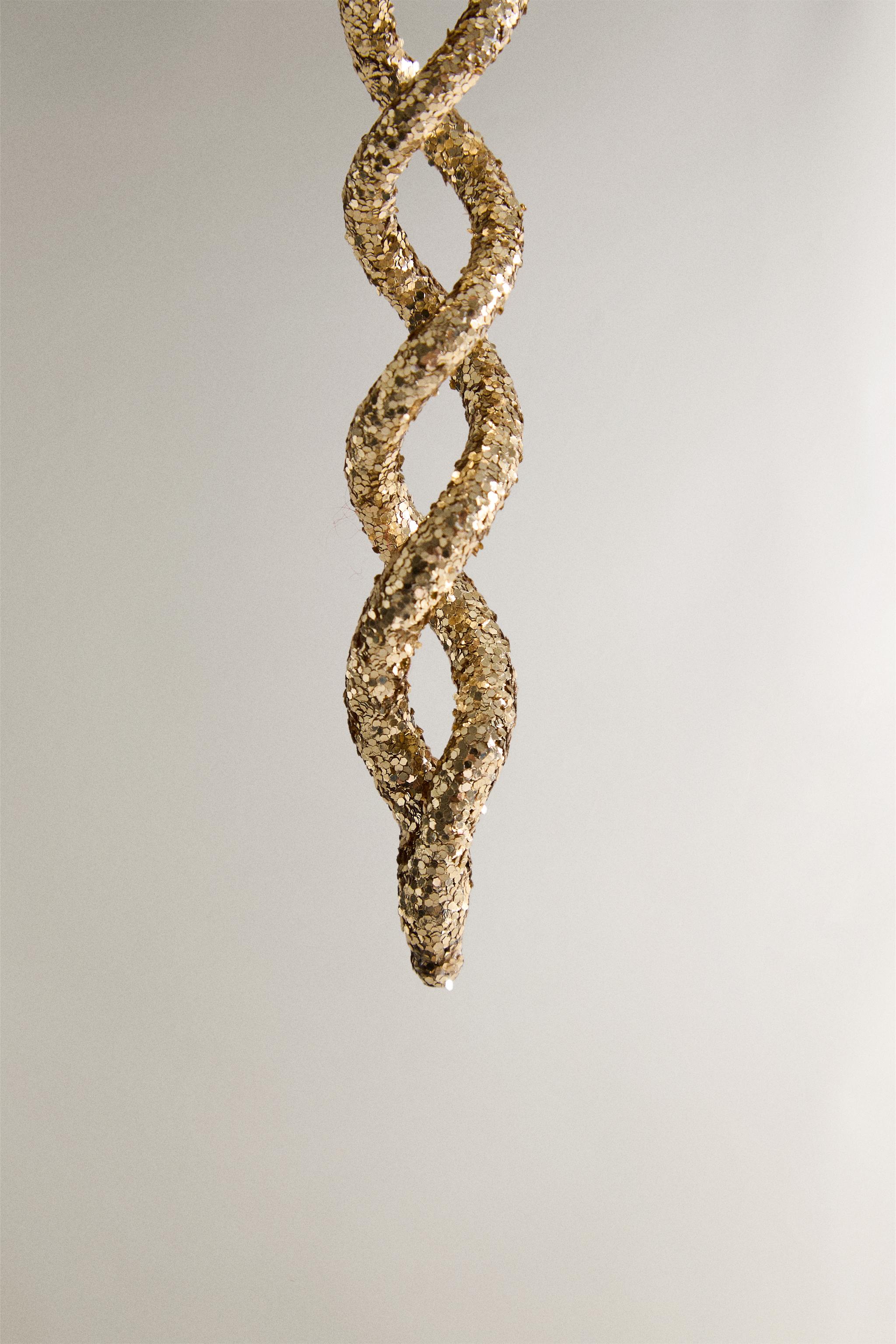 SPIRAL GLITTERY CHRISTMAS TREE ORNAMENT